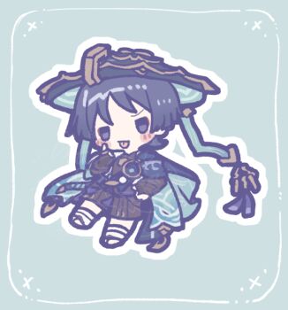 1boy :p akanbe aqua_background armor black_bodysuit black_bridal_gauntlets black_eyes black_hair black_shorts blue_cape blue_gemstone blue_hat blunt_ends blush bodysuit bridal_gauntlets cape commentary_request eyelid_pull eyeliner eyeshadow feathers finger_to_cheek furisode gem genshin_impact gold gurumin_(gurruguru) hakama hakama_shorts hat index_finger_raised japanese_armor japanese_clothes jingasa kimono kote kurokote leg_warmers makeup male_focus mandarin_collar outline pleated_shorts pom_pom_(clothes) red_eyeliner red_eyeshadow scaramouche_(genshin_impact) shorts solo tongue tongue_out vision_(genshin_impact) wanderer_(genshin_impact) white_leg_warmers white_outline white_trim wispy_bangs yellow_feathers