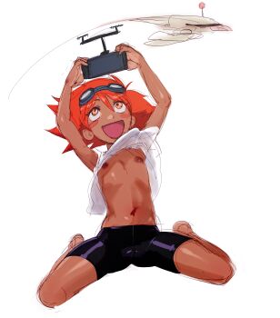 2025 blush controller cowboy_bebop edward_wong_hau_pepelu_tivrusky_iv female_focus flat_chest highres legs loli nipples omegahaunt simple_background smile spread_legs toy