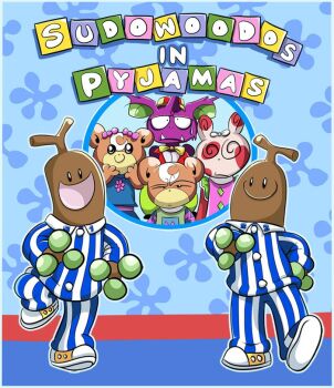 gen_1_pokemon gen_2_pokemon gen_3_pokemon nidoking nintendo no_humans parody pokemon pokemon_(creature) spinda sudowoodo teddiursa