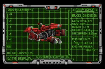 32-bit 3d aircraft animated animated_gif bc-22 black_background cannon character_name character_profile computer cutscene daiei_digital_entertainment daiei_film directed-energy_weapon energy_cannon energy_weapon english_text exhaust floating floating_object gamera_(series) gamera_2000 green_background grid_background hover_bike levitation looping_animation military military_vehicle no_humans official_art simple_background spinning surveyor_corp. user_interface video_game video_game_screencap virgin_interactive vtol weapon weapon_focus weapon_profile