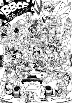 Rule 34 | 6+girls, absurdres, amane nishiki, arakune, azrael (blazblue), blazblue, blazblue: central fiction, bottle, bullet (blazblue), carl clover, celica a. mercury, chair, computer, cooking, doll, es (xblaze), everyone, food, forked eyebrows, game console, gii, greyscale, hades izanami, hakumen, hazama, hibiki kohaku, highres, ignis (blazblue), indoors, iron tager, kagura mutsuki, kisaragi jin, kokonoe (blazblue), konoe a. mercury, lambda-11, laptop, litchi faye ling, mai natsume, makoto nanaya, mikado (blazblue), minerva (blazblue), monochrome, multiple girls, nago, naoto kurogane, nirvana (blazblue), noel vermillion, nu-13, platinum the trinity, rachel alucard, ragna the bloodedge, relius clover, shishigami bang, shouting, smile, sword, table, tamuhime, taokaka, television, tsubaki yayoi, valkenhayn r hellsing, weapon, yuuki terumi