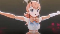 .live 3d 4girls animal_ears animated audible_music blue_hair bow bowtie brown_hair caracal_(kemono_friends) caracal_ears dancing extra_ears grey_hair indie_virtual_youtuber irodori_mayoi kemono_friends kemono_friends_v_project long_hair multiple_girls music orange_hair partal rikumu shirt short_hair singing skirt sleeveless sleeveless_shirt sound tagme tail video virtual_youtuber