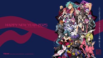 2025 6+boys 6+girls :p absurdres animal arm_tattoo arm_up bandaged_arm bandages belt black_coat black_gloves black_hat black_hoodie black_ribbon black_shirt bleublanc blue_background blue_hair breasts brother_and_sister brown_coat bug butterfly campanella_(eiyuu_densetsu) cedric_reise_arnor coat collar dress eiyuu_densetsu falcom flower folding_fan formal_clothes frilled_dress frills gloves gradient_hair green_hair grey_coat grey_hair hair_between_eyes hair_ornament hair_over_one_eye hair_ribbon hand_fan hand_in_pocket happy_new_year hat hat_flower high_ponytail highres holding holding_animal holding_fan holding_rabbit hood hoodie insect ixs_eldarion jorda_eldarion joshua_bright kai_no_kiseki kuro_no_kiseki kuro_no_kiseki_(series) kuro_no_kiseki_i kuro_no_kiseki_ii large_breasts leonhardt_(eiyuu_densetsu) long_hair looking_at_viewer luciola_(eiyuu_densetsu) lucrezia_isselee mask mcburn medium_hair multicolored_hair multiple_boys multiple_girls new_year official_art official_wallpaper open_clothes open_coat orange_hair parted_bangs pink_hair ponytail purple_eyes purple_flower purple_hair purple_rose rabbit red_collar red_eyes red_gloves red_hair red_suit renne_(eiyuu_densetsu) ribbon rose scarf screen sen_no_kiseki sen_no_kiseki_(series) sen_no_kiseki_ii sen_no_kiseki_iv sharon_kreuger shirley_orlando shirt short_hair siblings simeon_(eiyuu_densetsu) smile sora_no_kiseki streaked_hair suit sunglasses tattoo tongue tongue_out trait_connection translation_request two-tone_hair ulrica_(eiyuu_densetsu) walter_kron white_dress white_scarf x_hair_ornament yellow_butterfly yellow_eyes