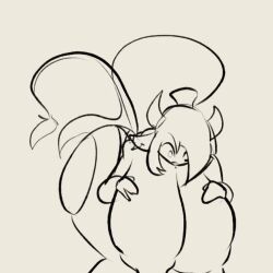 1girl animated ass ass_expansion breast_expansion breasts butt_crack gigantic_breasts horns huge_ass huge_breasts large_breasts monochrome shantae shantae_(series) sketch solo tagme torn_clothes video zedrin