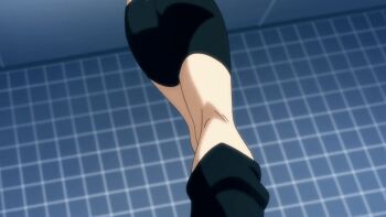 Rule 34 | 1girl, absurdres, animated, animated gif, ass, ass focus, black shorts, blue eyes, bluesy fluesy, bow, female focus, grey hair, hair bow, hair ribbon, highres, huge filesize, indoors, legs, long hair, looking at viewer, looking back, pink bow, pink ribbon, ponytail, ribbon, sexually suggestive, shirt, short sleeves, shorts, solo, solo focus, taboo tattoo, thighs, white shirt