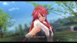 2girls animated armor audible_speech blue_eyes blush breastplate breasts brown_hair duvalie eiyuu_densetsu empty_eyes english_text falcom grabbing_another's_breast grabbing_from_behind green_eyes groping hand_under_clothes long_hair moaning multiple_girls heavy_breathing red_hair sen_no_kiseki_(series) sen_no_kiseki_i shirley_orlando small_breasts sound video yuri