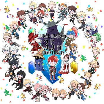 &gt;_&lt; 6+boys 6+girls :&gt; ace_(fft-0) alisaie_leveilleur alphinaud_leveilleur anniversary arc_(ff3) armor bartz_klauser basket beard black_hair black_mage_(final_fantasy) blonde_hair brother_and_sister brown_hair cake cape cecil_harvey chibi chocobo clavat clive_rosfield cloud_strife confetti crystal eating elezen elf facial_hair final_fantasy final_fantasy_crystal_chronicles final_fantasy_i final_fantasy_ii final_fantasy_iii final_fantasy_iv final_fantasy_ix final_fantasy_tactics final_fantasy_type-0 final_fantasy_v final_fantasy_vi final_fantasy_vii final_fantasy_viii final_fantasy_x final_fantasy_x-2 final_fantasy_xi final_fantasy_xii final_fantasy_xiii final_fantasy_xiii-2 final_fantasy_xiv final_fantasy_xv final_fantasy_xvi firion food garland_(ff1) highres in-franchise_crossover ingus jack_garland jacket lann_(world_of_final_fantasy) lightning_farron lightning_returns:_final_fantasy_xiii looking_at_viewer luneth mog monk_(final_fantasy) moogle multiple_boys multiple_girls nnnmmg0725 noctis_lucis_caelum pink_hair pointy_ears ramza_beoulve red_mage_(final_fantasy) refia reynn_(world_of_final_fantasy) robe sabotender scar scar_on_face serah_farron shantotto shield siblings simple_background sisters squall_leonhart square_enix stranger_of_paradise:_final_fantasy_origin sword tail tarutaru thief_(final_fantasy) tidus tina_branford twins vaan_(ff12) warrior_(final_fantasy) weapon white_mage_(final_fantasy) world_of_final_fantasy yuna_(ff10) zidane_tribal