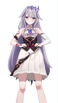 1girl bare_shoulders chest_jewel gem grey_hair highres hololive hololive_english jewel_under_eye koseki_bijou long_hair looking_at_viewer multicolored_hair open_mouth pink_hair purple_eyes purple_hair skaarl_(artist) smile solo very_long_hair virtual_youtuber