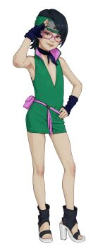 Rule 34 | 1girl, absurdres, boruto: naruto next generations, diathorn, female focus, high heels, highres, naruto (series), realistic, simple background, tagme, uchiha sarada, white background
