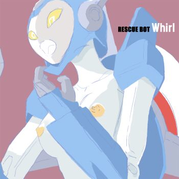 autobot breasts breasts_out character_name copyright_name grown_up grownup pink_background robot robot_girl simple_background transformers transformers:_rescue_bots transformers:_rescue_bots_academy whirl_(transformers)