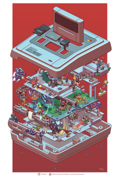 4girls 6+boys armor attack ball banana basketball_(object) basketball_hoop basketball_uniform bear_hugger beard black_hair blanka blonde_hair bokujou_monogatari border boxing_gloves boxing_ring boxing_shorts brown_hair bub_(bubble_bobble) cape captain_falcon car celes_chere character_request child choujinzou chrono_trigger copyright_request crono_(chrono_trigger) diddy_kong dog donatello_(tmnt) donkey_kong donkey_kong_(series) donkey_kong_country dragoon_(final_fantasy) earthworm_jim earthworm_jim_(series) exploded_diagram f-zero facial_hair final_fantasy final_fantasy_vi firing food foot_clan fruit game_console green_hair hat highres jumping kirby kirby_(series) koopa_troopa link little_mac locke_cole long_hair looking_at_another magitek_armor mario mario_(series) marle_(chrono_trigger) mecha mega_man_(series) mega_man_x_(series) metal_warriors metroid mettaur minecart mother_(series) mother_2 motor_vehicle multiple_boys multiple_girls mustache nba_jam ness_(mother_2) nintendo outside_border pete_(bokujou_monogatari) pierre_roussel porky_minch power_armor red_background red_hair robot running samus_aran screw short_hair shorts simple_background sitting sportswear standing street_fighter street_fighter_ii_(series) sunglasses super_famicom super_mario_world super_metroid super_punch-out!! teenage_mutant_ninja_turtles teenage_mutant_ninja_turtles:_turtles_in_time the_legend_of_zelda the_legend_of_zelda:_a_link_to_the_past tina_branford ultros white_border x_(mega_man) zero_(mega_man)