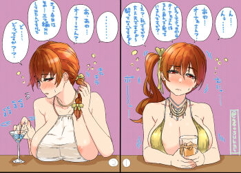 1girl breasts dead_or_alive goosuka kasumi_(doa) large_breasts long_hair translation_request