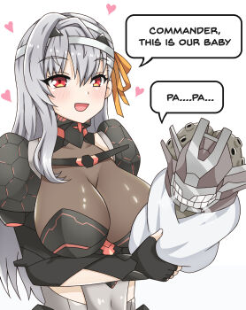 Rule 34 | 1boy, 1girl, absurdres, baby, blanket, blush, chatterbox (nikke), goddess of victory: nikke, greenteaneko, highres, modernia (nikke), mother and son, rapture (nikke)