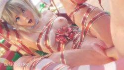 1boy 1girl 3d 60+fps animated armpits bdsm blonde_hair blue_eyes bondage bouncing_breasts bound breasts christmas dead_or_alive dead_or_alive_5 erection fur-trimmed_headwear fur_trim hair_between_eyes hat head_out_of_frame hetero kneehighs long_hair lvl3toaster marie_rose missionary moaning mole mole_on_breast naked_ribbon nipples paid_reward_available penis pussy restrained ribbon ribbon_bondage santa_hat sex skindentation small_breasts socks sound spread_legs twintails uncensored vaginal video