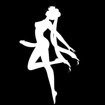 1futa arched_back ass bishoujo_senshi_sailor_moon black_background breasts erection futanari highres large_penis long_hair magical_girl monochrome nipples nude penis sailor_moon silhouette solo tsukino_usagi twintails