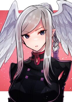 1girl absurdres grey_hair hart_yuki head_wings highres solo tyrea_(xenoblade) upper_body wings xenoblade_chronicles_(series) xenoblade_chronicles_1