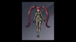 1girl 3d action_taimanin adapted_costume alternate_costume animated ass black_bodysuit bodysuit brown_hair curvy gloves highres huge_ass lilith-soft long_hair looking_at_viewer mizuki_yukikaze multiple_views neon_lights official_alternate_costume official_alternate_hairstyle one-piece_tan pink_eyes ryona shiny_clothes shiny_skin smile sound taimanin_(series) taimanin_yukikaze tan tanline turnaround twintails very_long_hair video