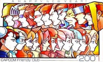 2001 6+boys 6+girls alex_(street_fighter) b.b._hood blonde_hair brown_hair bun_cover cammy_white capcom captain_commando captain_commando_(character) character_request chun-li company_connection crossover cyberbots darkstalkers demitri_maximoff double_bun everyone hair_bun happy_new_year hat headband helmet jpeg_artifacts june_lin_milliam justice_gakuen kanzaki_hayato kasugano_sakura leo_(warzard) makaimura michelle_heart morrigan_aensland multiple_boys multiple_crossover multiple_girls new_year official_art pink_hair postcard profile rainbow_mika resized ryu_(street_fighter) saotome_jin sir_arthur_(makaimura) star_gladiator street_fighter street_fighter_iii_(series) street_fighter_zero_(series) strider_(video_game) strider_hiryuu tao_(warzard) unknown_soldier upscaled wakaba_hinata warzard