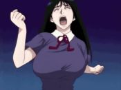 00s 1girl air_master animated black_hair bouncing bouncing_breasts breasts closed_eyes female_focus huge_breasts long_hair looping_animation nakanotani_mina night open_mouth outdoors resized running school_uniform short_sleeves sky solo third-party_edit upper_body upscaled video