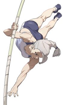 1girl ass highres ju_neng_binggui muscular muscular_female shorts tagme