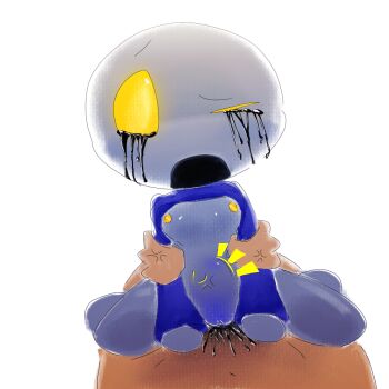 1boy 1girl age_difference aged_down anger_vein artist_request breasts clothed_female_nude_male colored_nipples crying dark-skinned_male dark_skin dave_and_bambi_mod friday_night_funkin&#039; fucked_silly glowing glowing_eyes glowing_nipples highres humanoid_robot nude playrobot_(moldygh) pov pov_crotch pov_hands pussy rape robot robot_girl simple_background sitting stomach_bulge uncensored uneven_eyes vaginal wariza white_background yellow_eyes yellow_nipples