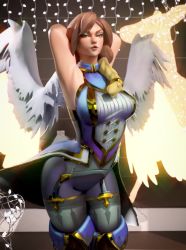 1girl 20s 3d 60fps angel angel_wings animated armpits arms_behind_head artistic_error black_boots black_leotard blender_(medium) blue_leotard blue_vest bodysuit boots bouncing bouncing_breasts breasts brown_hair clipping dancing female_focus furia_(paladins) gecko_(artist) glowing glowing_wings gold_trim halterneck hi-rez_studios highres hip_focus knee_boots large_breasts leotard looking_at_viewer looping_animation me!me!me! me!me!me!_dance_(meme) meme multicolored_leotard multicolored_vest orange_eyes paladins parody parted_lips sleeveless sleeveless_vest solo swaying thick_thighs thighs third-party_edit vest video white_vest wide_hips wings