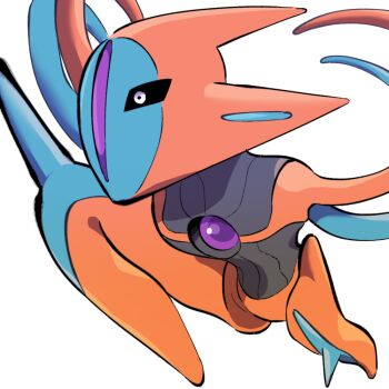 deoxys deoxys_(attack) expressionless ganbari_mascarpone gen_3_pokemon legs_apart looking_up mythical_pokemon nintendo no_humans pokemon pokemon_(creature) simple_background transparent_background
