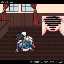 1boy 1girl admiral_(kancolle) ambleve animated animated_gif ascot baby bar_censor beret big_belly black_gloves black_hair black_thighhighs blinking blocked_birth blue_headwear breasts censored doggystyle fetus garter_straps giving_birth gloves hat hetero huge_breasts huge_nipples kantai_collection little_boy_admiral_(kancolle) military_uniform penis pixel_art pregnant pussy red_eyes sex sex_from_behind short_hair tagme takao_(kancolle) thighhighs umbilical_cord vaginal video