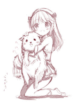 1girl aged_down dog katsuragi_(senran_kagura) marvelous senran_kagura sketch tagme yaegashi_nan