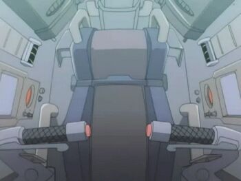 animated animated_gif blonde_hair blue_eyes cockpit dark_skin helmet liru lowres renkin_san-kyuu_magical_pokaan