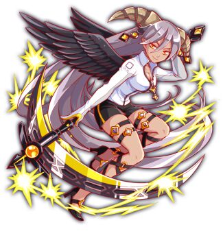 angel_wings anime_coloring arm_behind_head artist_request baphomet_(crash_fever) black_footwear black_straps black_wings breasts brown_horns cleavage closed_mouth collar collared_jacket crash_fever cross-laced_clothes cross-laced_legwear dark-skinned_female dark_skin full_body game_cg grey_hair hair_between_eyes holding holding_scythe horns jacket large_breasts legs_apart long_hair looking_to_the_side low_horns lowered_eyelids number_print numbered o-ring o-ring_legwear official_art outline partially_unzipped pointy_ears print_sleeve_cuffs red_outline scythe short_shorts shorts sleeves_past_fingers sleeves_past_wrists smile solo square square_print straight_hair strappy_heels tachi-e thigh_strap third-party_source transparent_background turtleneck turtleneck_jacket very_long_hair white_collar white_jacket white_sleeves wings yellow_eyes yellow_outline zipper zipper_pull_tab