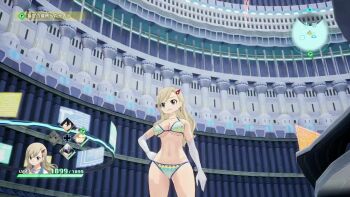 3d animated ass bikini blonde_hair blue_eyes bouncing_breasts breasts cleavage dimples_of_venus eden's_zero huge_ass large_breasts long_hair navel rebecca_bluegarden swimsuit tagme thighs underboob video wide_hips