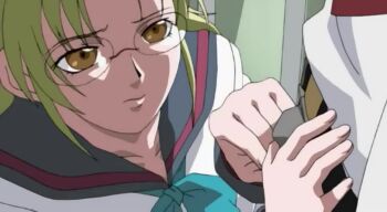 00s 1boy 1girl 2004 animated assertive_female black_gate black_gate_kan_in_no_gakuen blonde_hair blue_bow blue_bowtie blue_jacket bow bowtie breasts breasts_out breasts_squeezed_together brown_eyes classroom closed_eyes clothes_lift english_text erection fellatio glans glans_licking glans_stimulation glansjob glasses handjob jacket licking licking_penis long_hair medium_breasts mizuki_komiyama narifumi_hosokawa necktie nipples oral paizuri penis red_necktie sailor_collar sailor_shirt school school_uniform shirt sound tagme tongue tongue_out video