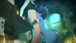 1boy 1girl 3d age_difference animated anna_anon artist_name ass black_sleeves blue_hair blue_skin closed_eyes colored_skin completely_nude cowboy_shot cum cum_in_mouth demon_girl demon_horns detached_sleeves ejaculation eyebrows fellatio from_below hand_on_another&#039;s_head heart hetero highres horns hug interspecies kneeling koikatsu_(medium) leaning_forward lechery_amore_(voice_actor) looking_at_another looking_up looping_animation nude oral original penis petite pointy_ears red_eyes shattered_lewd short_hair shota skin-covered_horns small_penis solo_focus sound tagme tail tail_wagging testicles third-party_edit uncensored video