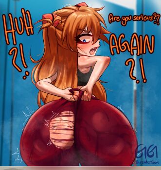 !? 1girl ? ?? absurdres aged_down anus artist_name ass ass_focus ass_press ass_shake bare_arms bare_shoulders blush breasts brown_hair butt_crack clothes_lift clothes_pull embarrassed english_text exercising female_focus from_behind grass greatestgori gym_uniform hair_ornament heavy_breathing highres huge_ass jogging kyojiri_loli loli long_hair looking_at_viewer looking_back neon_genesis_evangelion open_mouth pants pants_pull petite running see-through_clothes see-through_shirt shiny_clothes shirt skin_tight skindentation solo souryuu_asuka_langley spread_ass standing steaming_body surprised sweat sweatdrop thigh_gap thighs torn_clothes torn_pants twintails two_side_up underwear very_long_hair wardrobe_error wardrobe_malfunction wedgie wet wet_clothes wet_shirt yoga_pants