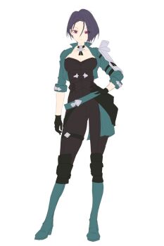 1girl breasts cleavage fire_emblem fire_emblem:_three_houses highres large_breasts nintendo purple_eyes purple_hair shamir_nevrand solo