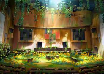 Rule 34 | abandoned, flower, highres, ldt, original, overgrown, plant, portrait (object), republic of china flag, ruins, taiwan, vines