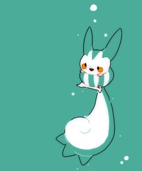 Rule 34 | aqua background, black eyes, commentary, floating, gen 4 pokemon, mm (miryii), nintendo, no humans, open mouth, pachirisu, pokemon, pokemon (creature), pokemon focus, simple background, smile, solo, squirrel, swim ring