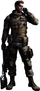 1boy boots brown_hair full_body gloves gun highres male_focus marksman military piers_nivans resident_evil resident_evil_6 scarf sniper weapon