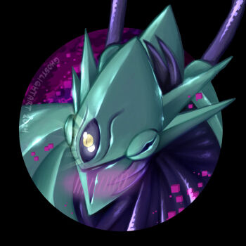 arkadimon_super_ultimate armor blush digimon digimon_(creature) highres monster one-eyed solo tentacles what