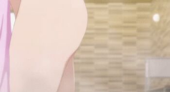 &gt;_&lt; 2girls amano_akari animated animated_gif ass ass_grab ass_press black_hair blonde_hair elly_(tonari_no_kyuuketsuki-san) multiple_girls nude screencap tonari_no_kyuuketsuki-san yuri