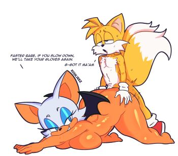 1boy 1girl age_difference all_fours animal_ears artist_request bat_ears bat_girl bat_wings blue_eyes breasts completely_nude doggystyle english_text eyelashes fox_boy fox_ears fox_tail furry furry_female furry_male furry_with_furry gloves hetero highres large_breasts multiple_tails nude onee-shota open_mouth red_shoes rouge_the_bat sex sex_from_behind shoes shota sonic_(series) sweat tail tails_(sonic) top-down_bottom-up torso_grab two_tails vaginal white_background white_gloves wings yellow_fur