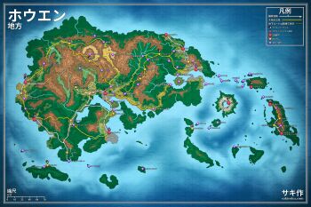 absurdres commentary commentary_request english_commentary highres hoenn_map island krita_(medium) map map_(medium) map_legend mixed-language_commentary nintendo no_humans pokemon pokemon_(anime) sakibanki translation_request watermark web_address