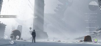 1boy abandoned absurdres asteroid_ill bag black_hair brown_fur bug building cellphone chest_jewel city closed_mouth day dialga dragon fangs from_below gen_2_pokemon gen_4_pokemon gen_8_pokemon hat highres legendary_pokemon light_particles light_rays looking_at_another mamoswine minimap multiple_others nintendo orbeetle original outdoors pants phone piloswine poke_ball pokemon pokemon_(creature) pokemon_focus post-apocalypse red_eyes road ruins scenery shadow silhouette size_difference skyscraper smartphone snow snowing standing street sunlight swinub tail tusks user_interface