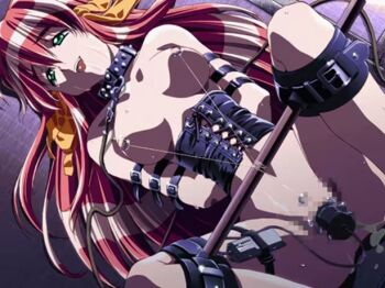 1girl arms_behind_back bdsm bondage bondage_outfit bound bound_arms bound_legs breasts breasts_apart censored clitoris_piercing clitoris_ring collar corset dildo f&amp;c fairytale female_focus game_cg green_eyes hair_ornament hair_ribbon indoors labia_piercing labia_rings leash long_hair lying mosaic_censoring natural_~mi_mo_kokoro_mo~ nipple_leash nipple_piercing nipple_rings nipples nipples_linked_to_clitoris no_bra no_panties object_insertion on_back open_mouth piercing pussy pussy_piercing red_hair ribbon saliva sex_toy slave spread_legs spreader_bar strap tamori_tadadi tears teeth tongue tongue_out upper_teeth_only vaginal vaginal_object_insertion vibrator vibrator_strapped_to_leg