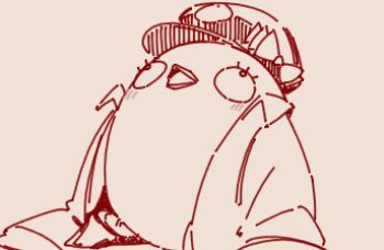 Rule 34 | 1other, anonymous (japanese), blue archive, bow, hat, hat bow, imageboard colors, jacket, lowres, peroro (blue archive), red theme, solo