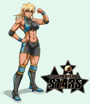 1girl hand_on_own_hip highres muscular muscular_female original solo tagme taroimo_(00120014) wrestler wrestling_outfit