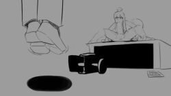 1girl 2boys animated anus asphyxiation ass audible_internal_cumshot boxman chair cum cum_in_pussy cum_overflow death deep_penetration deepthroat drop_shadow ejaculation excessive_cum fellatio greyscale hanged hetero large_penis library_of_ruina long_hair lowell_(project_moon) lying mating_press middle_finger miris_(project_moon) missionary moaning monochrome multiple_boys netorare nude office_chair on_back oral penis photo_(object) project_moon pussy sex sketch sound source_request suicide swivel_chair testicles vaginal video xiao_(project_moon)