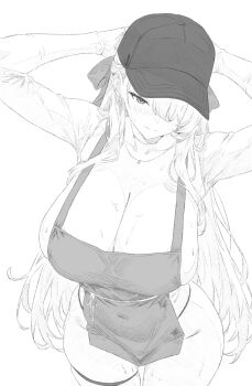 1girl breasts brown_dust_(series) huge_breasts long_hair ranhatu sweat wilhelmina_(brown_dust) wilhelmina_(water_park_queen)_(brown_dust)