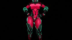 1girl 3d android animated arms_up audible_music black_background black_gloves bodysuit bouncing_breasts breasts closed_mouth dancing gloves head_out_of_frame impossible_clothes large_breasts music red_bodysuit simple_background solo sound standing video virtual_youtuber vshojo zentreya